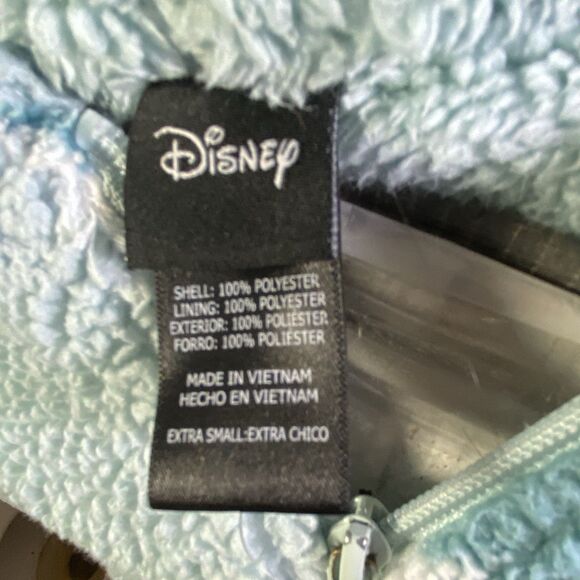 Disney Womens Mickey Mouse Fleece Lounge Cozy Hoodie Green Full Zip Extra Small - Picture 12 of 16